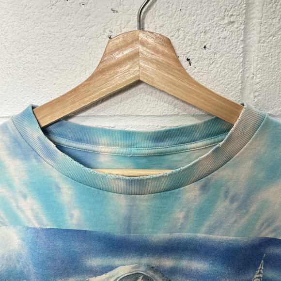 Vintage Grateful Dead Skiing Skeleton Powderman Tie-Dye Tee - Picture 5 of 8